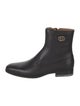 Gucci Interlocking G Logo Leather Boots