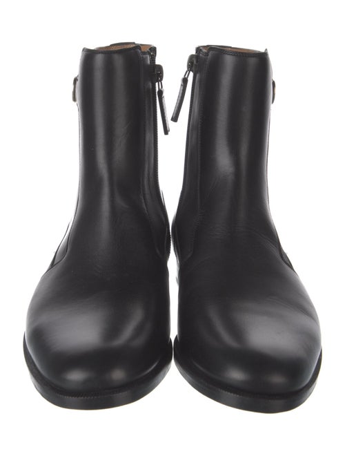 Gucci Interlocking G Logo Leather Boots