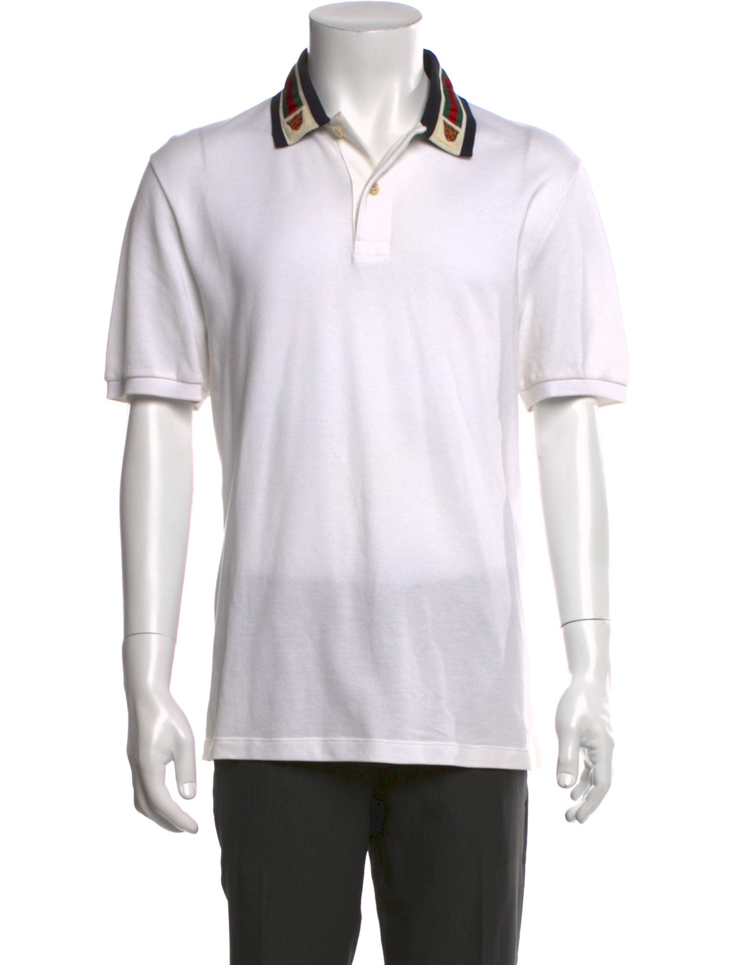 Gucci Web Accent Crew Neck Polo Shirt