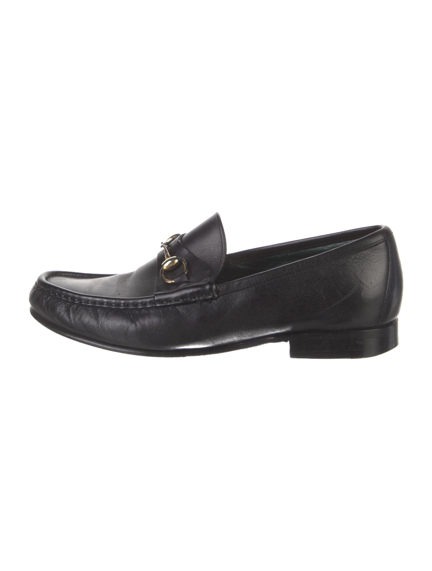 Gucci Horsebit Accent Leather Dress Loafers