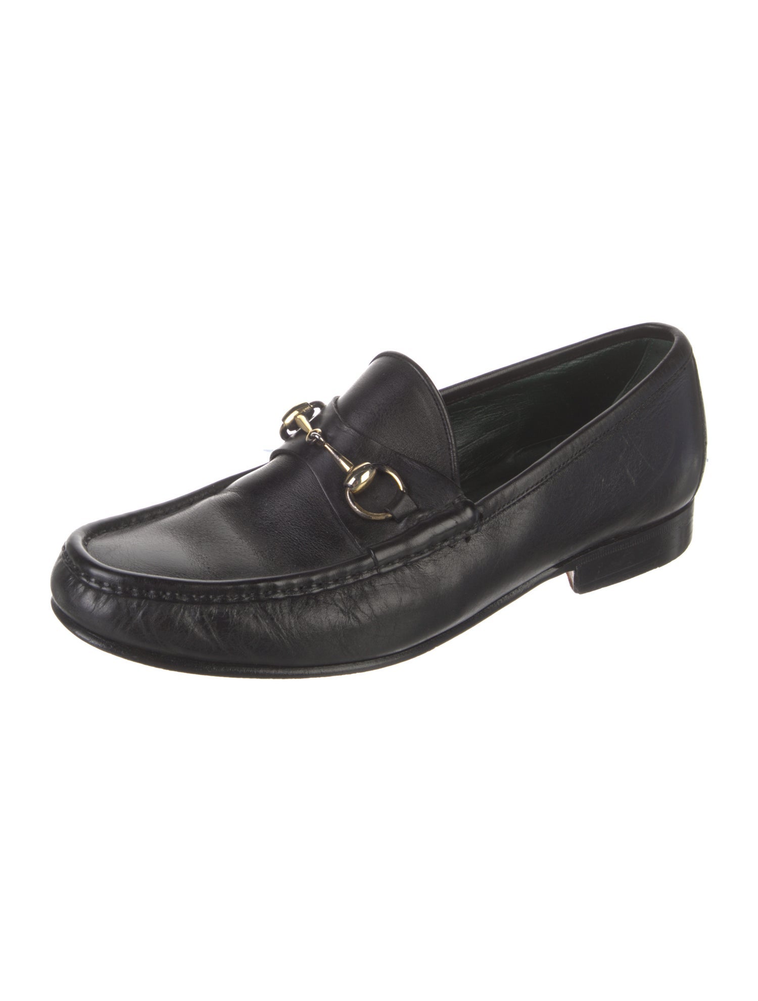 Gucci Horsebit Accent Leather Dress Loafers