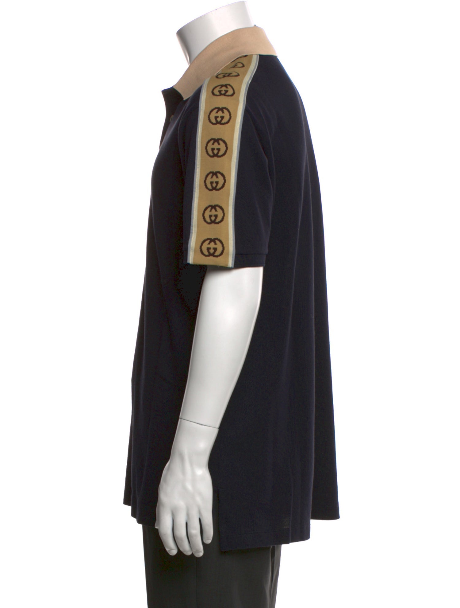 Gucci Interlocking G Logo Collar Polo Shirt