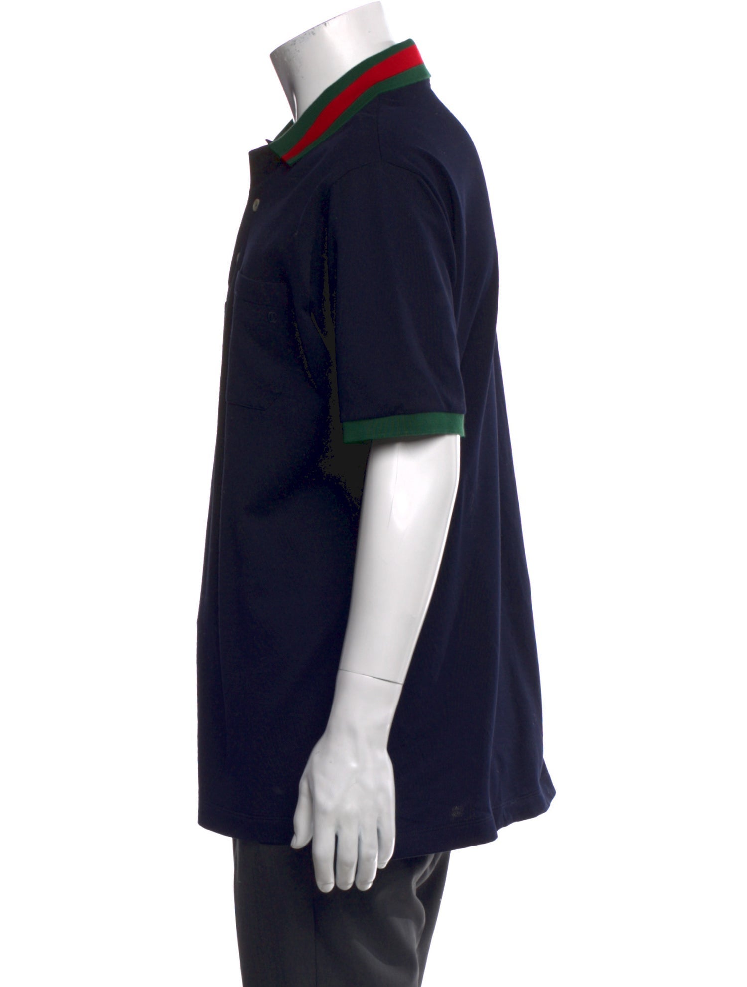 Gucci Web Accent Collar Polo Shirt