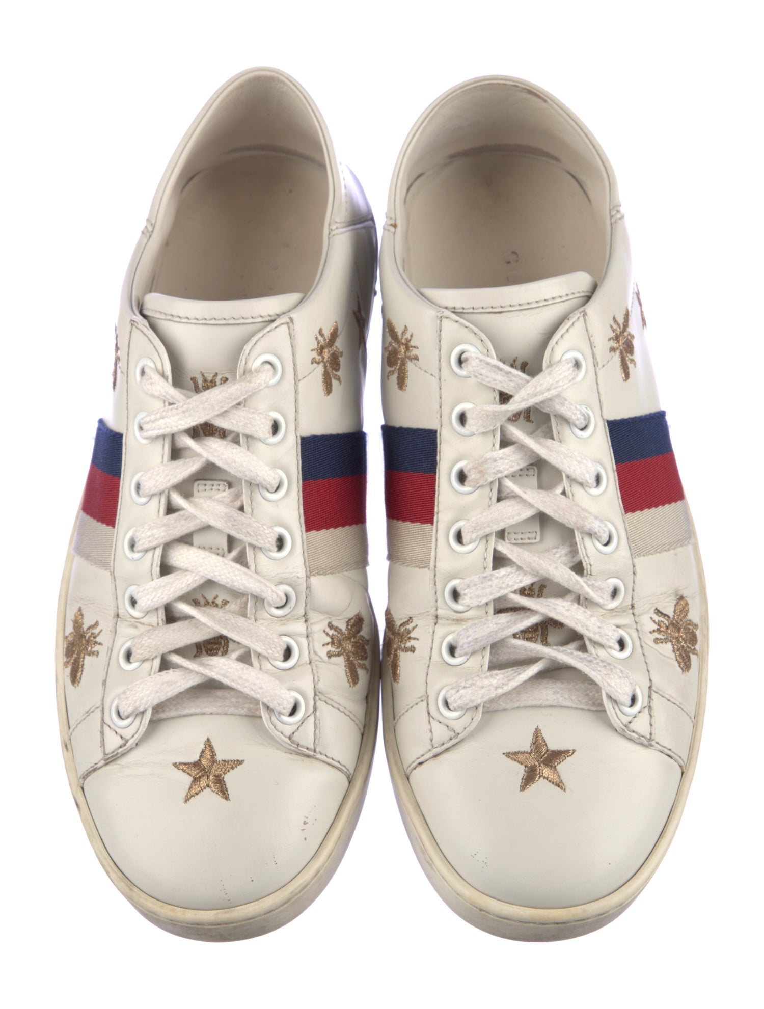 Gucci Sylvie Web Accent Leather Sneakers