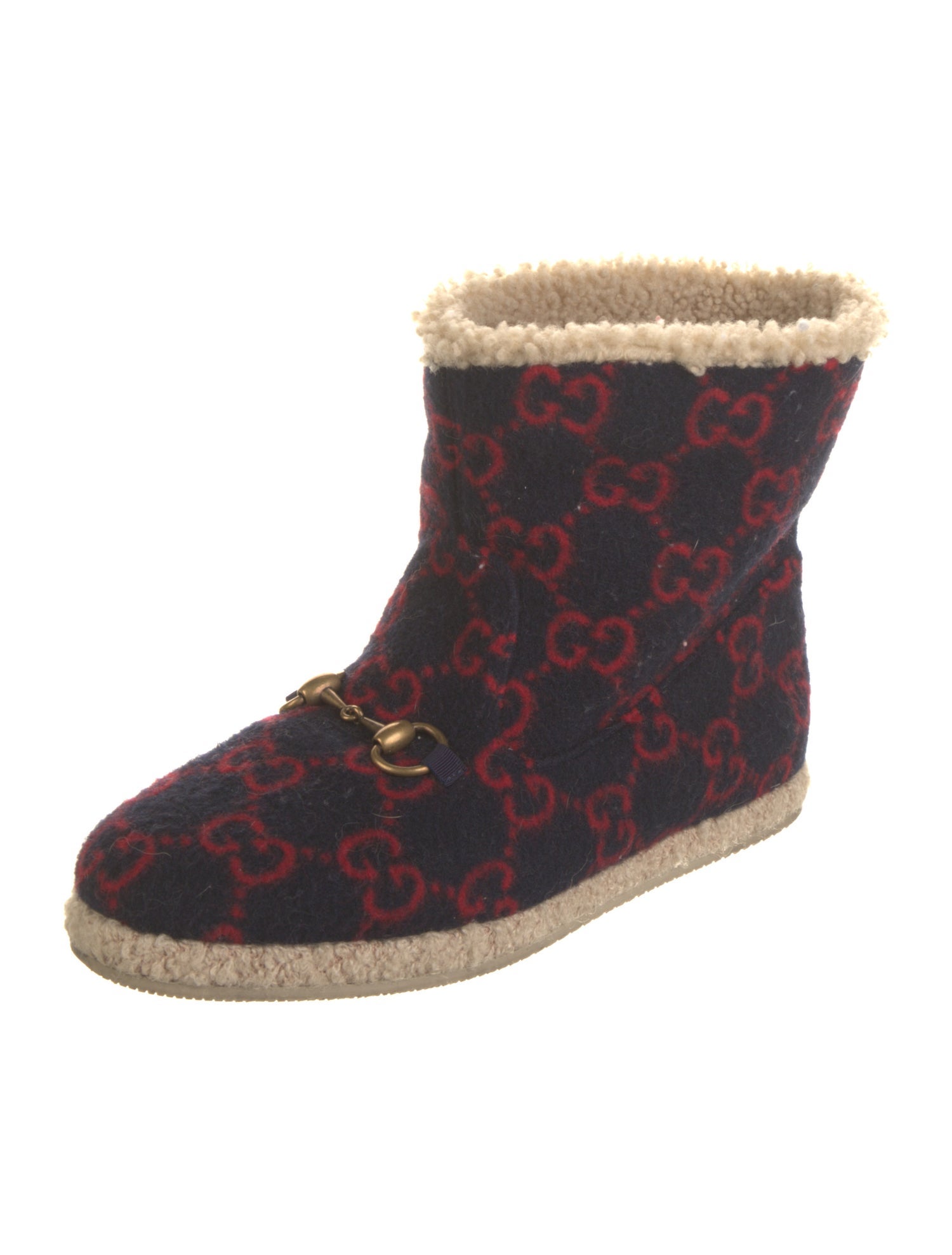 Gucci Horsebit Accent Wool Boots