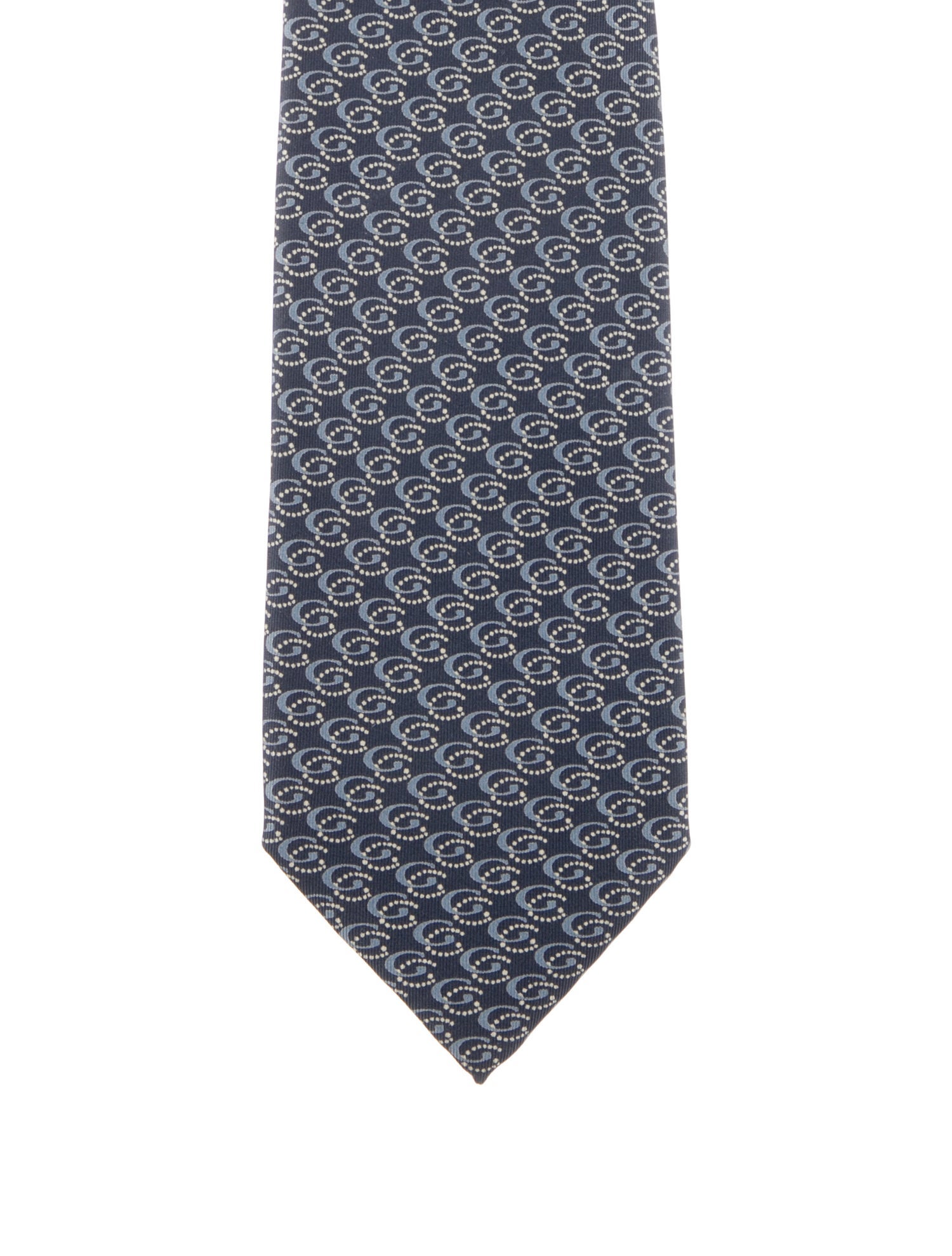 Gucci Blue Pattern Silk Tie