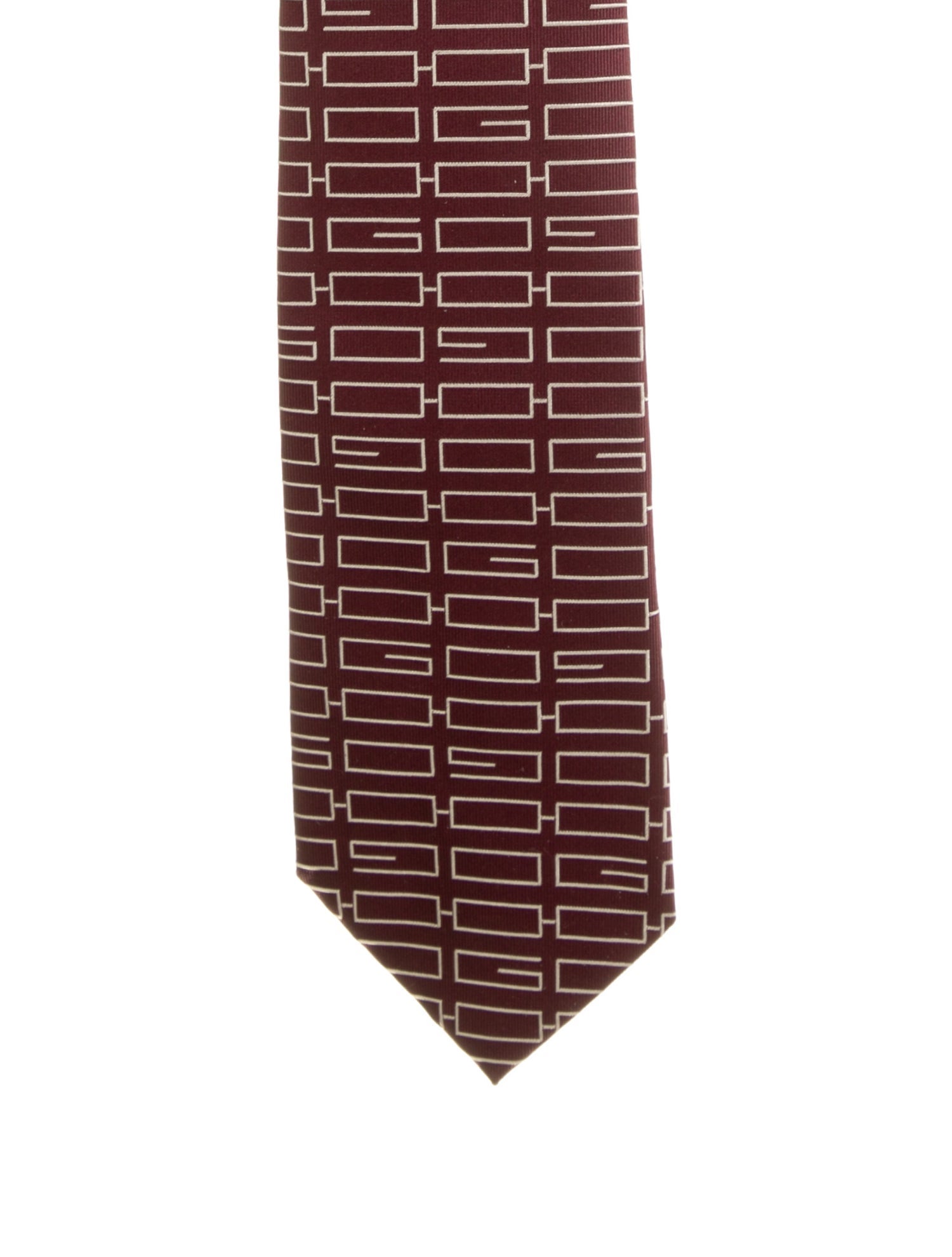 Gucci Burgundy Pattern Silk Tie