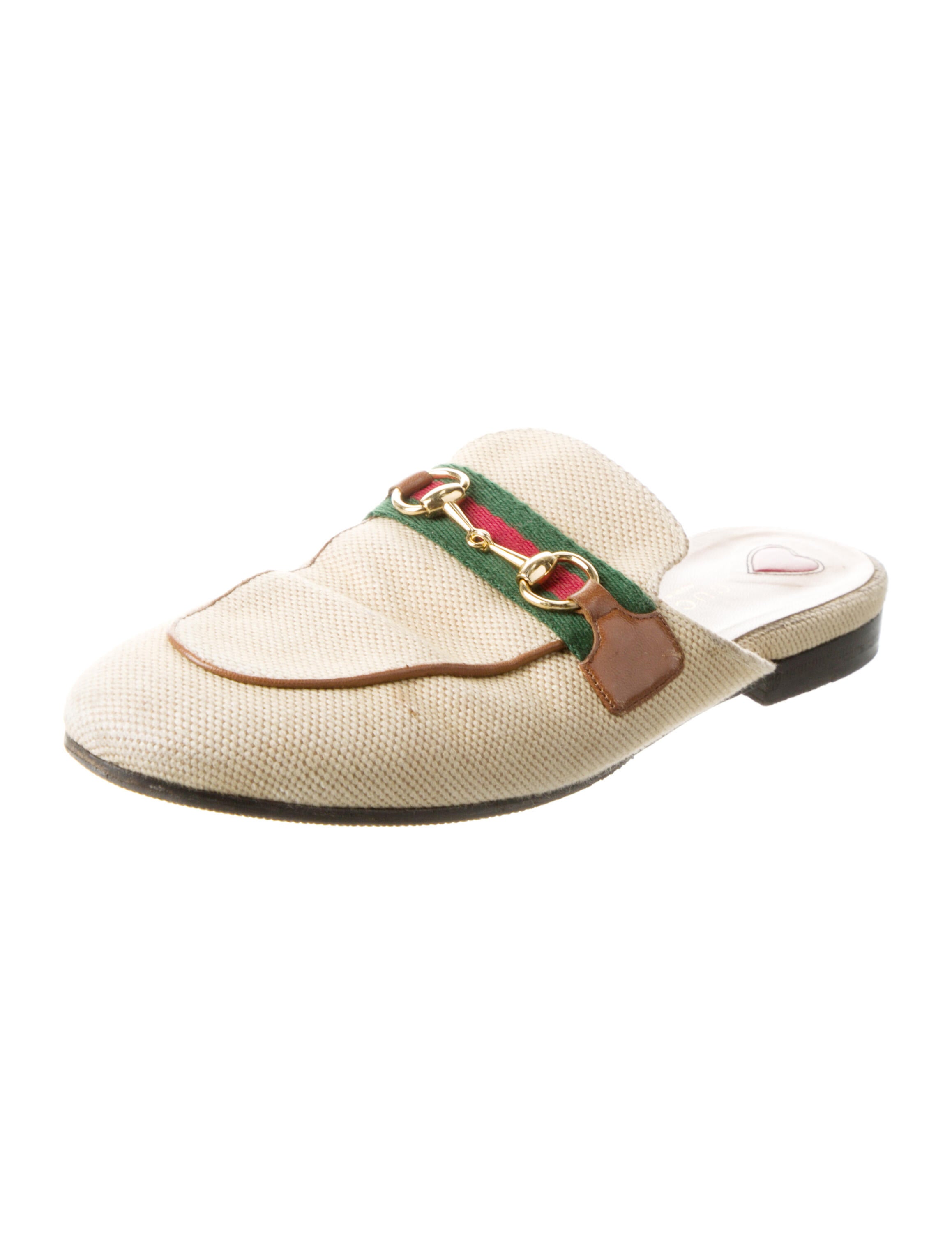 Gucci Web Accent Canvas Mules