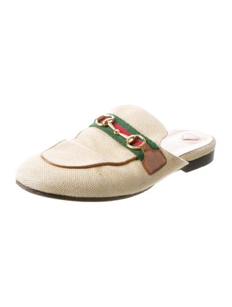 Gucci Web Accent Canvas Mules