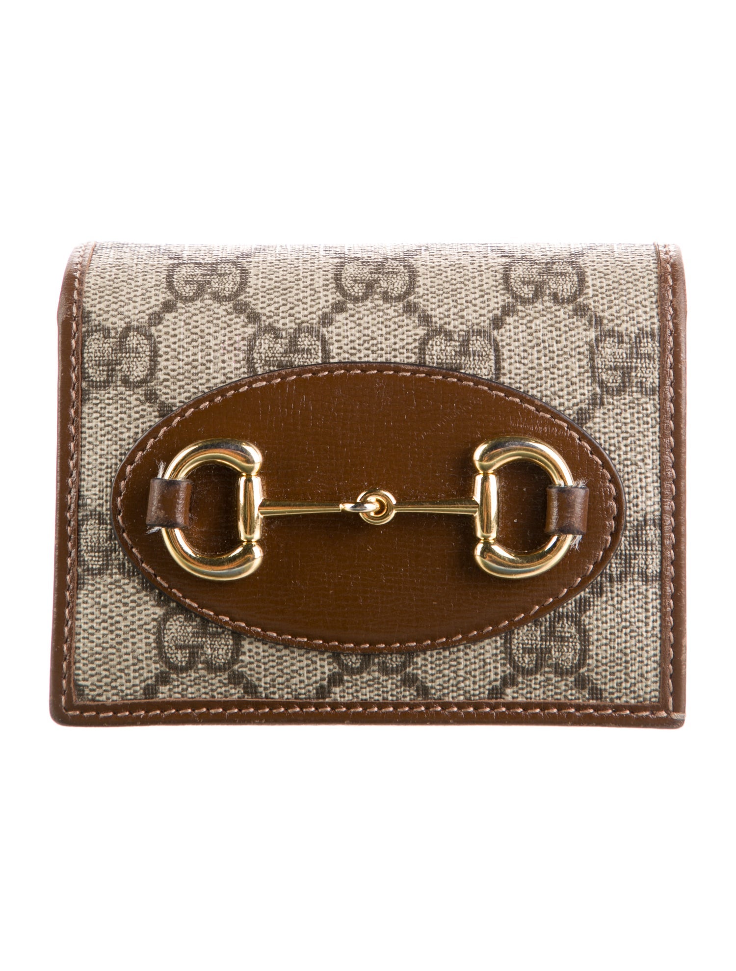 Gucci Horsebit 1955 Card Case GG Supreme Compact Wallet