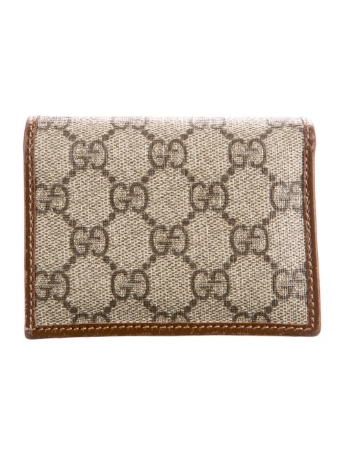Gucci Horsebit 1955 Card Case GG Supreme Compact Wallet