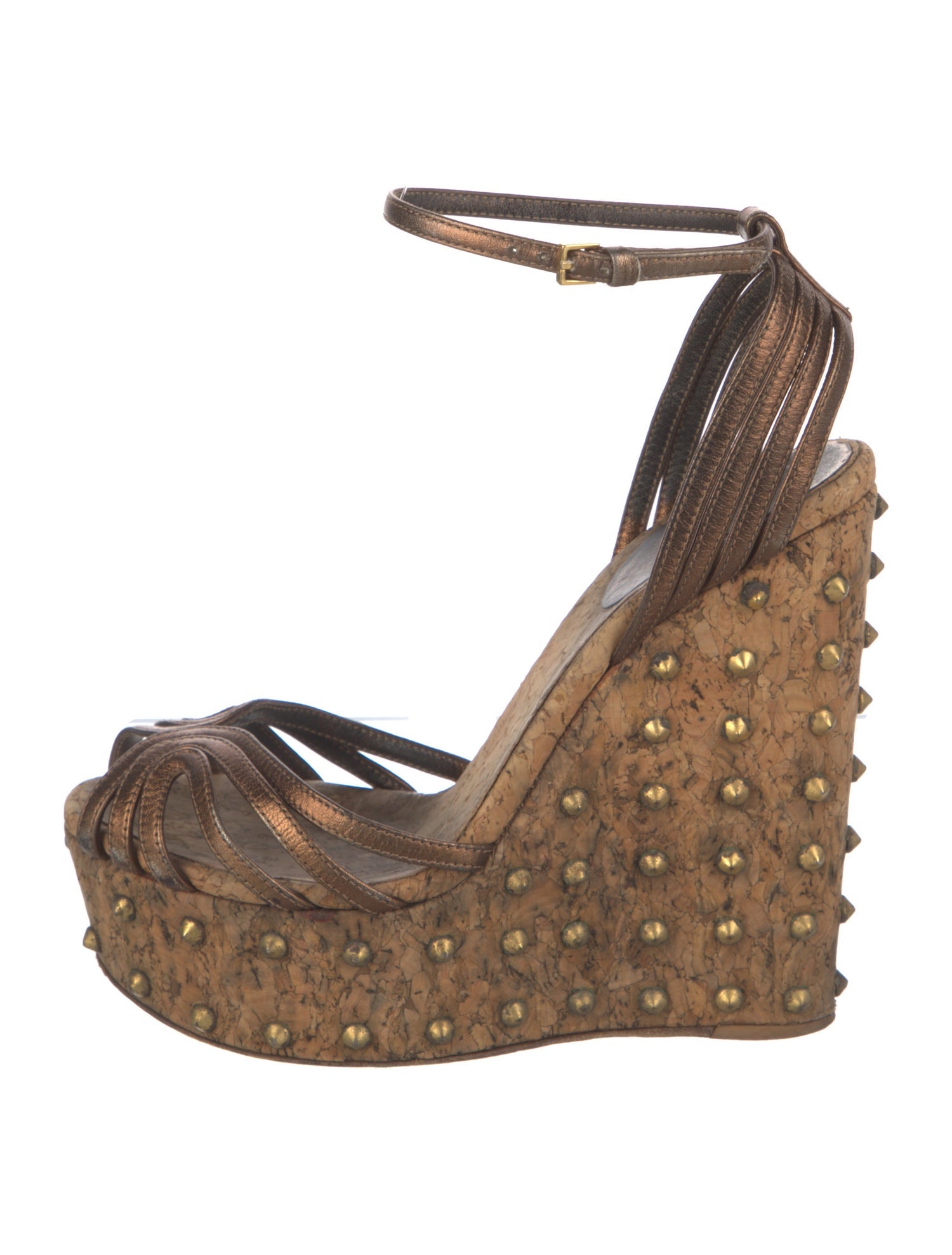 Gucci Leather Studded Accents Sandals