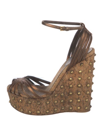 Gucci Leather Studded Accents Sandals