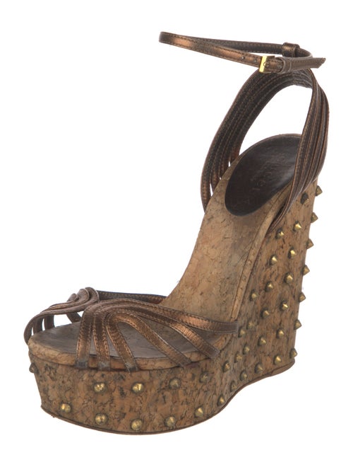 Gucci Leather Studded Accents Sandals