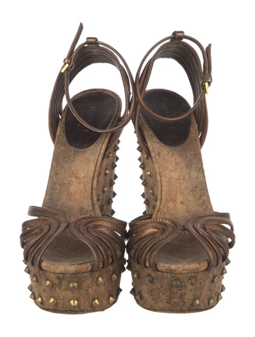 Gucci Leather Studded Accents Sandals