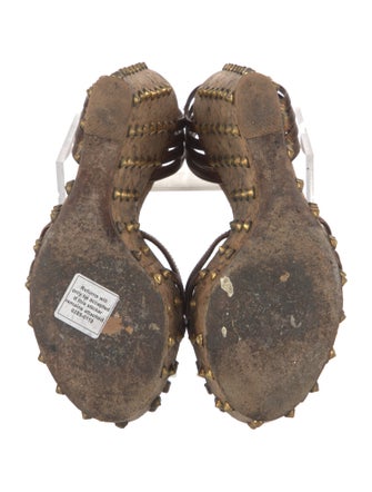 Gucci Leather Studded Accents Sandals