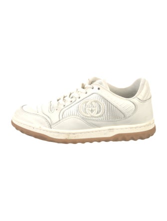 Gucci Leather Embroidered Accent Sneakers