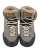 Gucci Flashtrek Reflective Logo Snow Boots Leather Hiking Boots