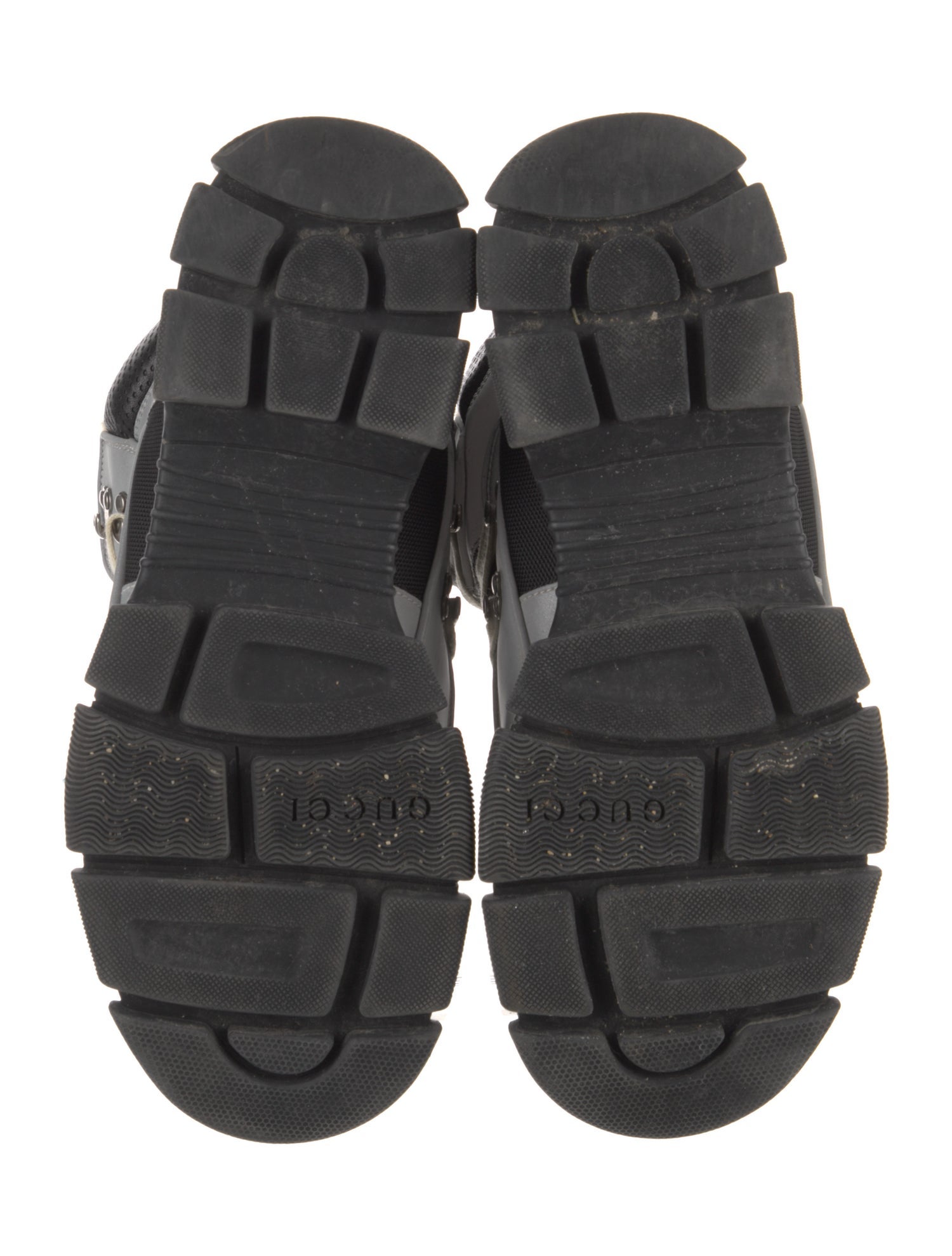 Gucci Flashtrek Reflective Logo Snow Boots Leather Hiking Boots