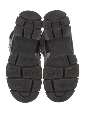 Gucci Flashtrek Reflective Logo Snow Boots Leather Hiking Boots