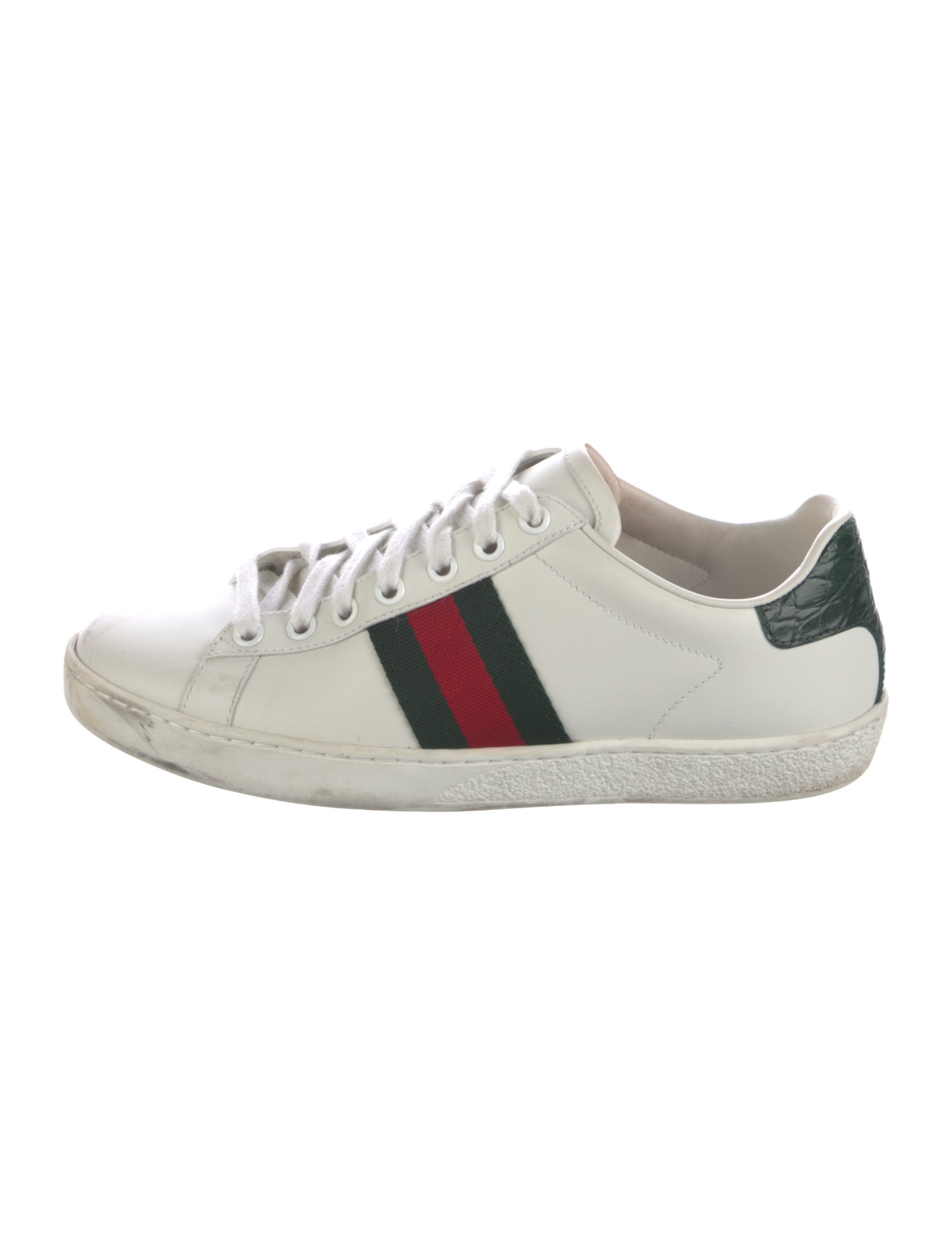 Gucci Web Accent Leather Sneakers