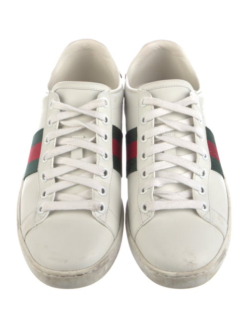 Gucci Web Accent Leather Sneakers