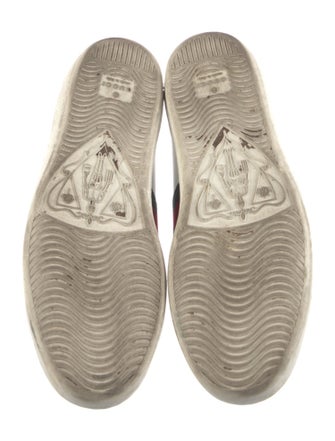 Gucci Web Accent Leather Sneakers