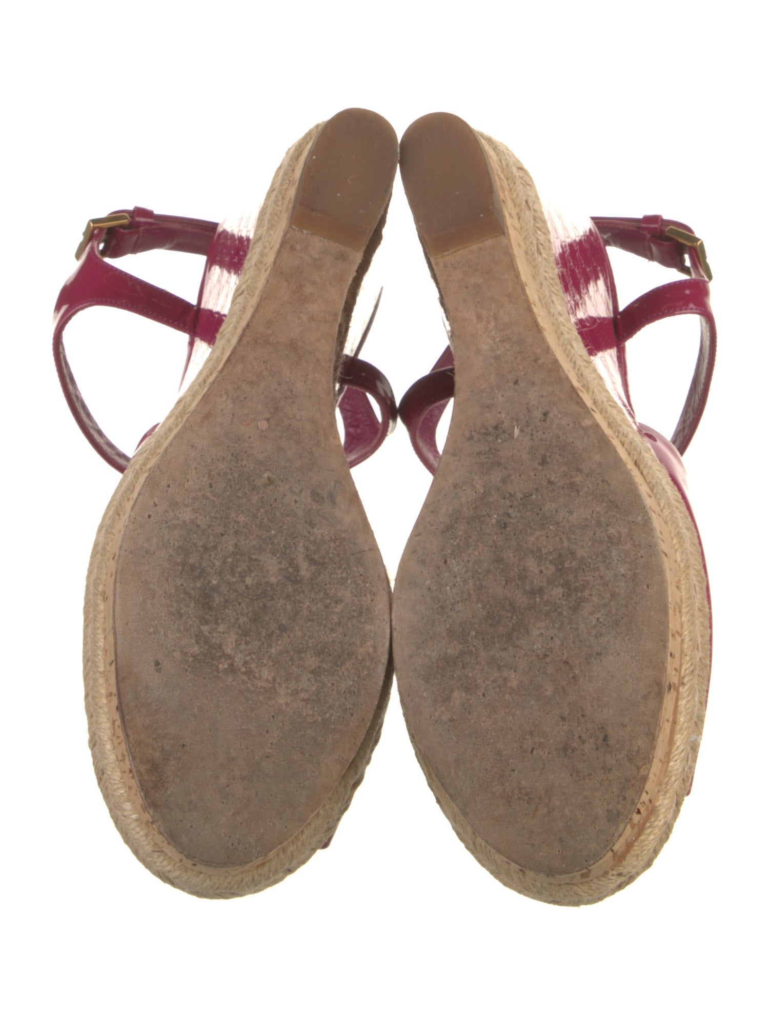 Gucci Microguccissima Pattern Patent Leather Espadrilles