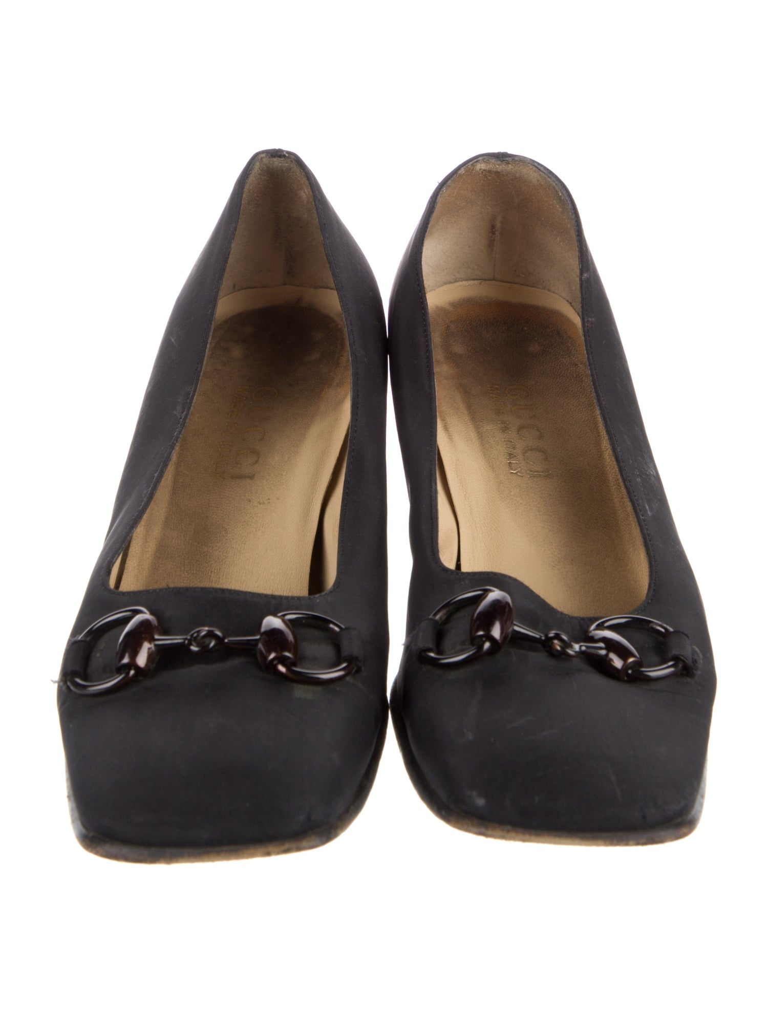 Gucci Horsebit Accent Suede Pumps