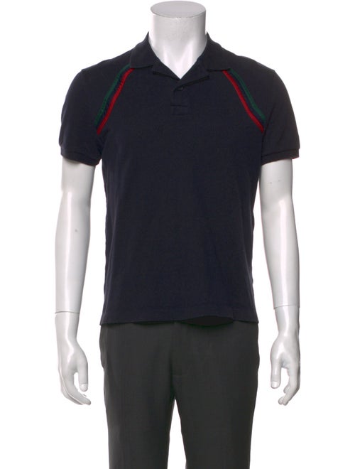 Gucci Web Accent Crew Neck Polo Shirt