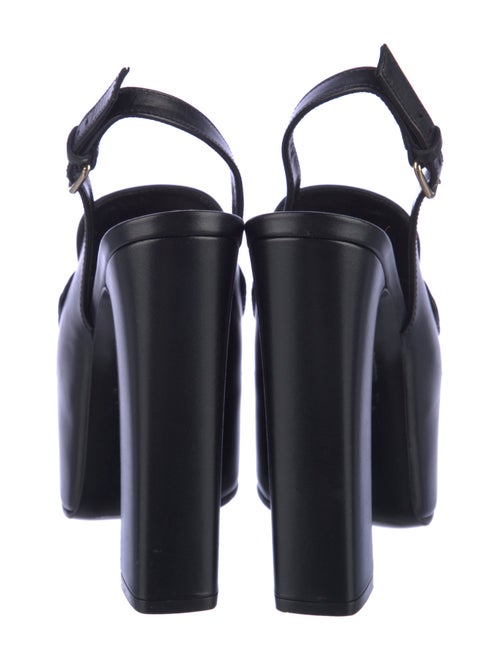 Gucci Horsebit Accent Leather Slingback Sandals