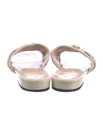 Gucci Quilted Pattern Canvas Mules