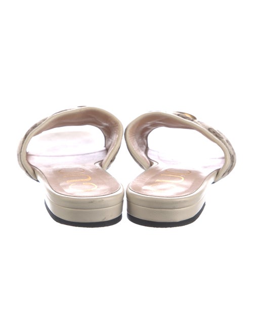 Gucci Quilted Pattern Canvas Mules