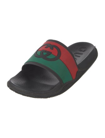 Gucci Web Accent Rubber Slides