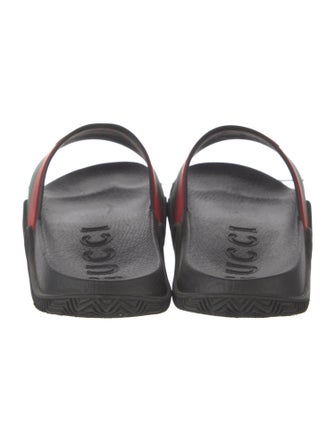 Gucci Web Accent Rubber Slides