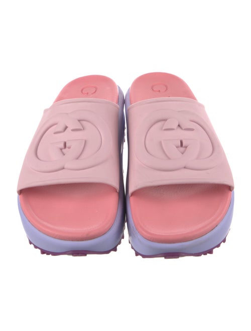 Gucci Interlocking G Logo Rubber Slides
