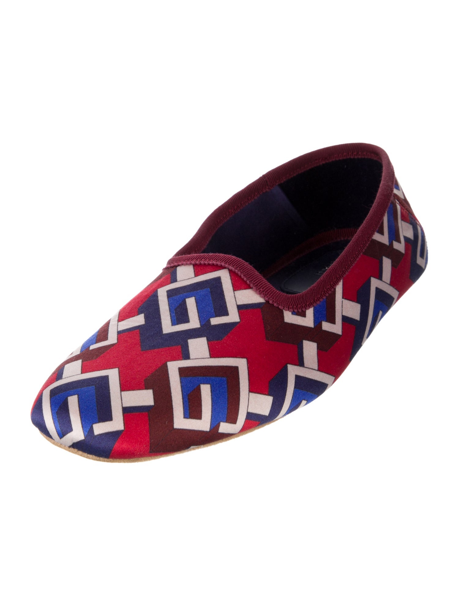Gucci Satin Printed Loafers
