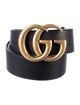 Gucci Double G Logo Leather Belt