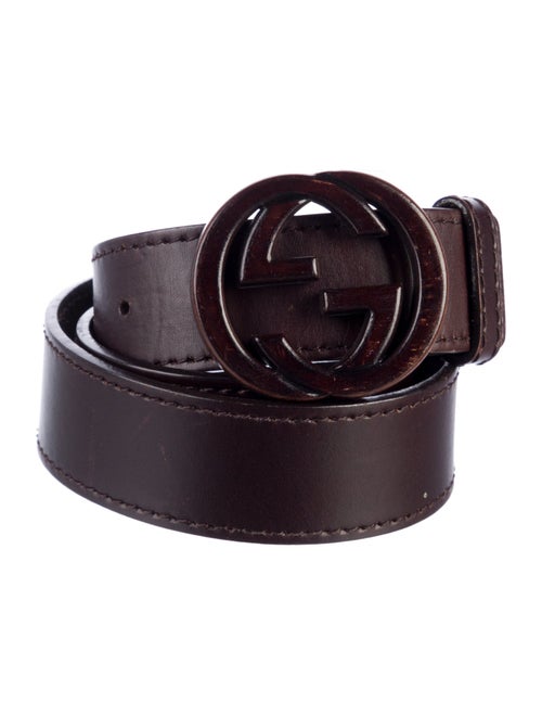 Gucci Double G Logo Leather Belt