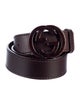 Gucci Double G Logo Leather Belt