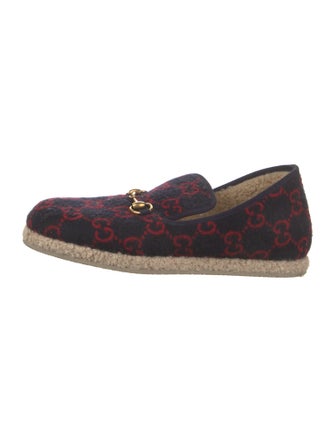 Gucci Horsebit Accent Wool Loafers