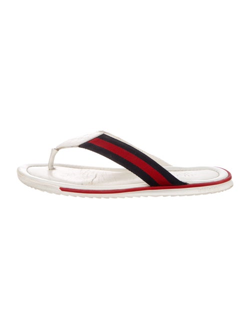 Gucci Microguccissima Pattern Leather Flip Flops
