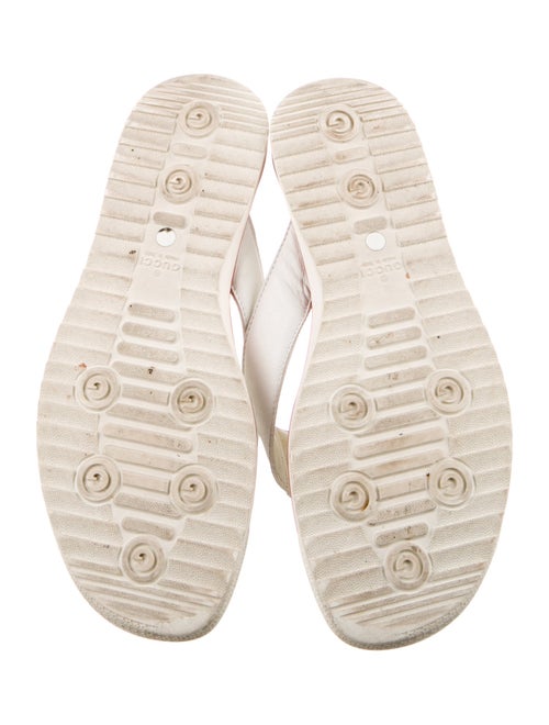 Gucci Microguccissima Pattern Leather Flip Flops