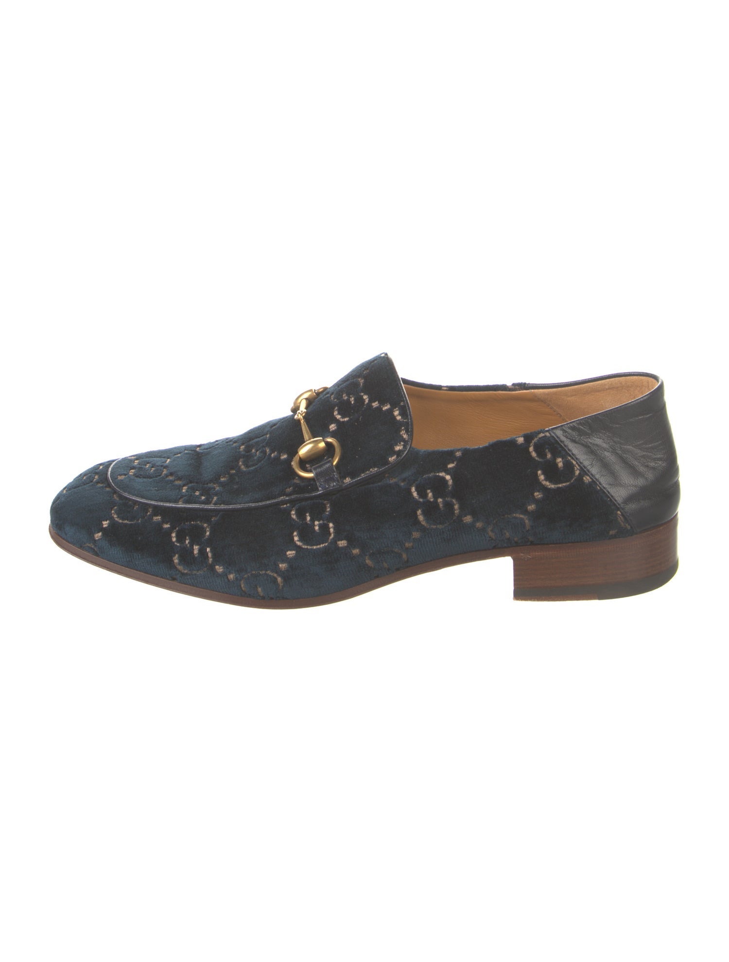 Gucci 1955 Horsebit Accent Velvet Loafers
