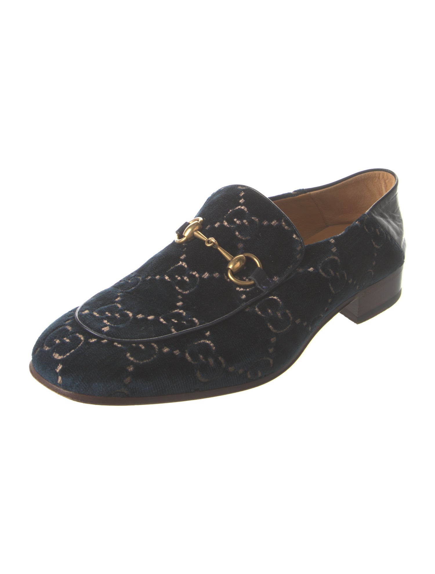 Gucci 1955 Horsebit Accent Velvet Loafers