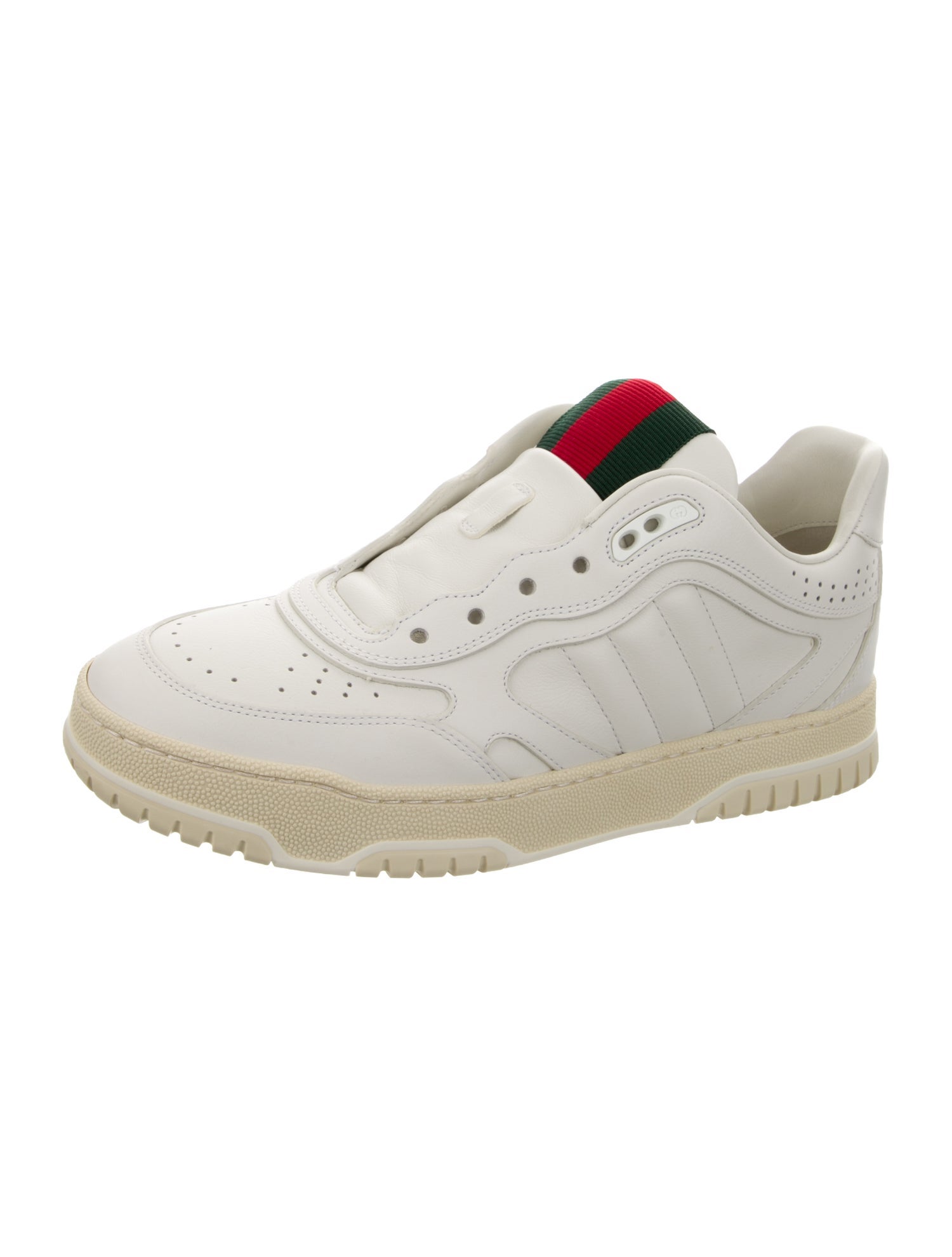 Gucci Web Accent Leather Sneakers