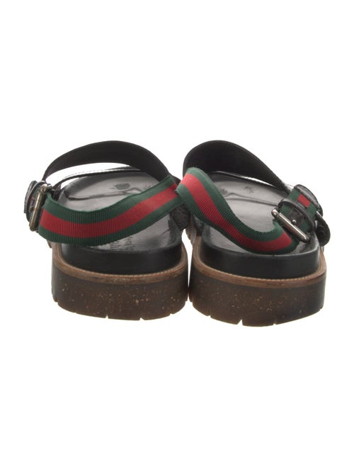 Gucci Web Accent Leather Sandals