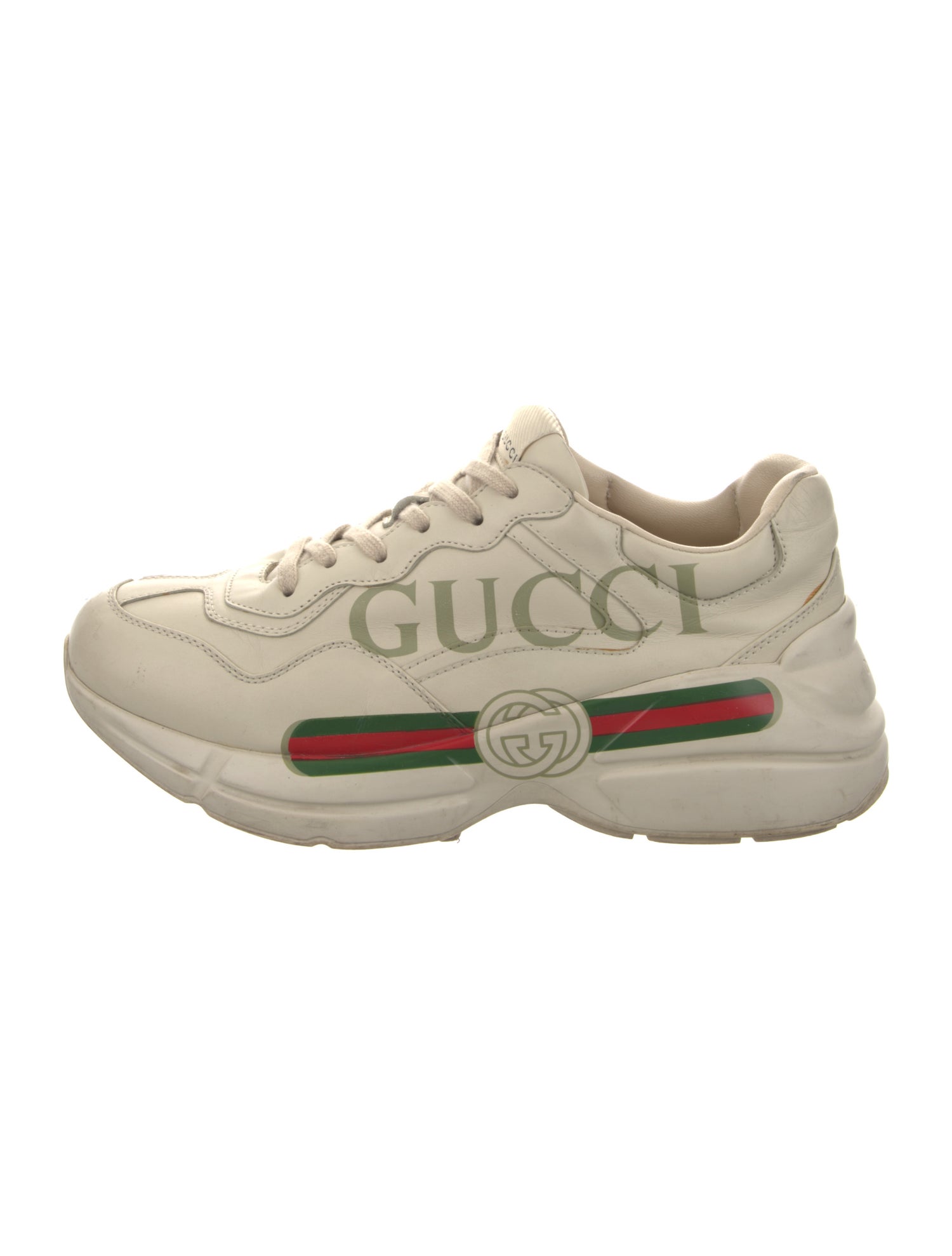 Gucci Web Accent Leather Sneakers
