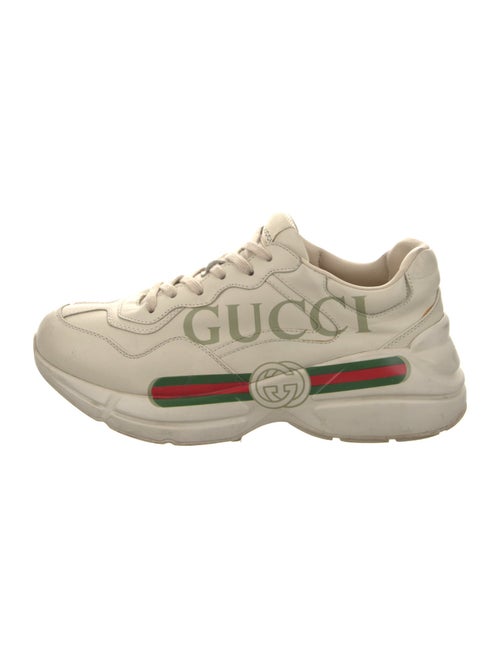 Gucci Web Accent Leather Sneakers