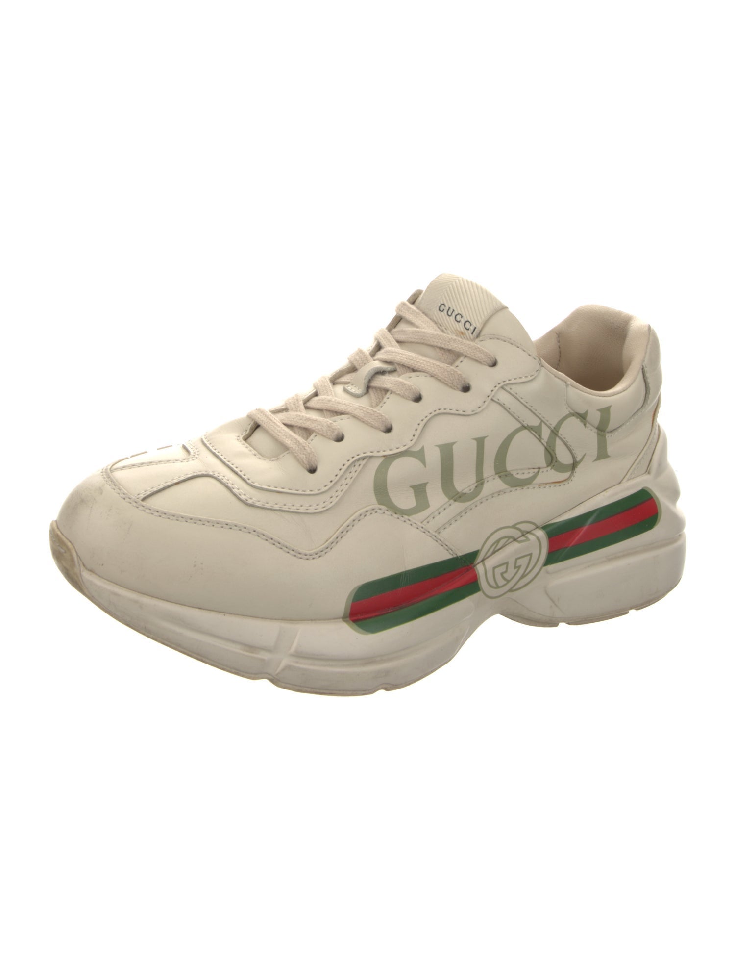 Gucci Web Accent Leather Sneakers